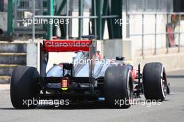 Kevin Magnussen (DEN) McLaren MP4-28 Test Driver. 17.07.2013. Formula One Young Drivers Test, Day 1, Silverstone, England.