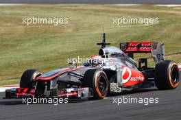 Kevin Magnussen (DEN) McLaren MP4-28 Test Driver. 17.07.2013. Formula One Young Drivers Test, Day 1, Silverstone, England.