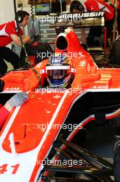 Tio Ellinas (CYP) Marussia F1 Team MR02 Test Driver. 17.07.2013. Formula One Young Drivers Test, Day 1, Silverstone, England.