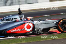 Kevin Magnussen (DEN) McLaren MP4-28 Test Driver. 17.07.2013. Formula One Young Drivers Test, Day 1, Silverstone, England.