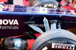 Scuderia Toro Rosso STR8 front suspension detail. 04.02.2013. Scuderia Toro Rosso STR8 Launch, Jerez, Spain.