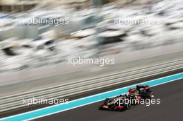 Romain Grosjean (FRA) Lotus F1 E21. 01.11.2013. Formula 1 World Championship, Rd 17, Abu Dhabi Grand Prix, Yas Marina Circuit, Abu Dhabi, Practice Day.