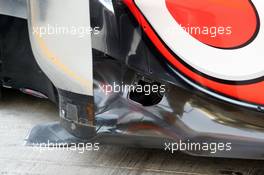 McLaren MP4-28 sidepod detail. 01.11.2013. Formula 1 World Championship, Rd 17, Abu Dhabi Grand Prix, Yas Marina Circuit, Abu Dhabi, Practice Day.