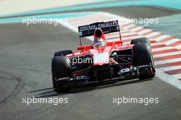 Jules Bianchi (FRA) Marussia F1 Team MR02. 01.11.2013. Formula 1 World Championship, Rd 17, Abu Dhabi Grand Prix, Yas Marina Circuit, Abu Dhabi, Practice Day.