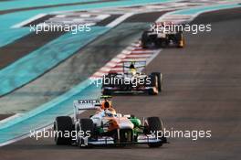 Adrian Sutil (GER) Sahara Force India VJM06. 03.11.2013. Formula 1 World Championship, Rd 17, Abu Dhabi Grand Prix, Yas Marina Circuit, Abu Dhabi, Race Day.