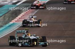 Lewis Hamilton (GBR) Mercedes AMG F1 W04. 03.11.2013. Formula 1 World Championship, Rd 17, Abu Dhabi Grand Prix, Yas Marina Circuit, Abu Dhabi, Race Day.