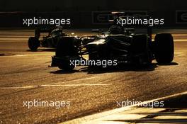 Giedo van der Garde (NLD) Caterham CT03 leads team mate Charles Pic (FRA) Caterham CT03. 03.11.2013. Formula 1 World Championship, Rd 17, Abu Dhabi Grand Prix, Yas Marina Circuit, Abu Dhabi, Race Day.