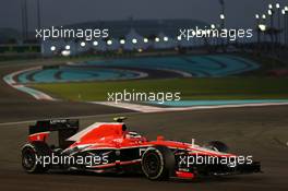 Max Chilton (GBR) Marussia F1 Team MR02. 03.11.2013. Formula 1 World Championship, Rd 17, Abu Dhabi Grand Prix, Yas Marina Circuit, Abu Dhabi, Race Day.