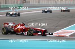 Fernando Alonso (ESP), Scuderia Ferrari  03.11.2013. Formula 1 World Championship, Rd 17, Abu Dhabi Grand Prix, Yas Marina Circuit, Abu Dhabi, Race Day.