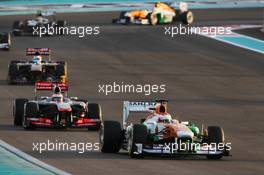 Paul di Resta (GBR) Sahara Force India VJM06. 03.11.2013. Formula 1 World Championship, Rd 17, Abu Dhabi Grand Prix, Yas Marina Circuit, Abu Dhabi, Race Day.