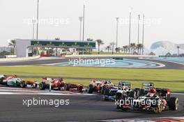 Romain Grosjean (FRA) Lotus F1 E21. 03.11.2013. Formula 1 World Championship, Rd 17, Abu Dhabi Grand Prix, Yas Marina Circuit, Abu Dhabi, Race Day.
