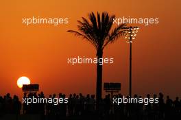 The sun sets over the circuit. 03.11.2013. Formula 1 World Championship, Rd 17, Abu Dhabi Grand Prix, Yas Marina Circuit, Abu Dhabi, Race Day.