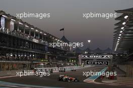 Adrian Sutil (GER) Sahara Force India VJM06. 03.11.2013. Formula 1 World Championship, Rd 17, Abu Dhabi Grand Prix, Yas Marina Circuit, Abu Dhabi, Race Day.