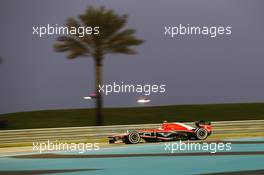 Max Chilton (GBR) Marussia F1 Team MR02. 03.11.2013. Formula 1 World Championship, Rd 17, Abu Dhabi Grand Prix, Yas Marina Circuit, Abu Dhabi, Race Day.