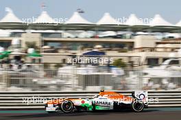 Adrian Sutil (GER) Sahara Force India VJM06. 02.11.2013. Formula 1 World Championship, Rd 17, Abu Dhabi Grand Prix, Yas Marina Circuit, Abu Dhabi, Qualifying Day.