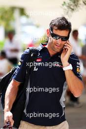 Mark Webber (AUS) Red Bull Racing. 31.10.2013. Formula 1 World Championship, Rd 17, Abu Dhabi Grand Prix, Yas Marina Circuit, Abu Dhabi, Preparation Day.