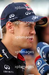 Sebastian Vettel (GER), Red Bull Racing  31.10.2013. Formula 1 World Championship, Rd 17, Abu Dhabi Grand Prix, Yas Marina Circuit, Abu Dhabi, Preparation Day.