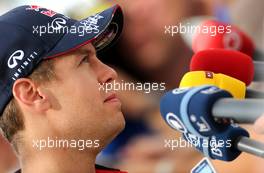 Sebastian Vettel (GER), Red Bull Racing  31.10.2013. Formula 1 World Championship, Rd 17, Abu Dhabi Grand Prix, Yas Marina Circuit, Abu Dhabi, Preparation Day.