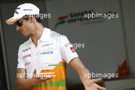 Adrian Sutil (GER) Sahara Force India F1. 31.10.2013. Formula 1 World Championship, Rd 17, Abu Dhabi Grand Prix, Yas Marina Circuit, Abu Dhabi, Preparation Day.