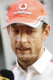 Jenson Button (GBR) McLaren. 31.10.2013. Formula 1 World Championship, Rd 17, Abu Dhabi Grand Prix, Yas Marina Circuit, Abu Dhabi, Preparation Day.