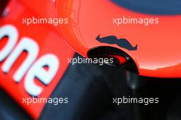 McLaren MP4-28 nosecone with moustache. 31.10.2013. Formula 1 World Championship, Rd 17, Abu Dhabi Grand Prix, Yas Marina Circuit, Abu Dhabi, Preparation Day.