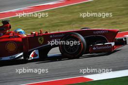 Fernando Alonso (ESP) Ferrari F138. 15.11.2013. Formula 1 World Championship, Rd 18, United States Grand Prix, Austin, Texas, USA, Practice Day.