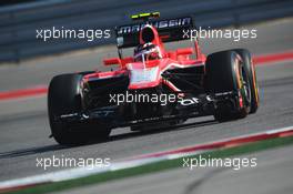 Max Chilton (GBR) Marussia F1 Team MR02. 15.11.2013. Formula 1 World Championship, Rd 18, United States Grand Prix, Austin, Texas, USA, Practice Day.