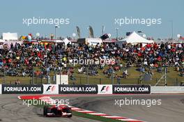 Fernando Alonso (ESP) Ferrari F138 runs wide. 15.11.2013. Formula 1 World Championship, Rd 18, United States Grand Prix, Austin, Texas, USA, Practice Day.