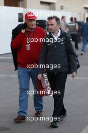 (L to R): Niki Lauda (AUT) Mercedes Non-Executive Chairman with Paddy Lowe (GBR) Mercedes AMG F1 Executive Director (Technical). 15.11.2013. Formula 1 World Championship, Rd 18, United States Grand Prix, Austin, Texas, USA, Practice Day.