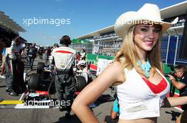 Grid girl. 17.11.2013. Formula 1 World Championship, Rd 18, United States Grand Prix, Austin, Texas, USA, Race Day.