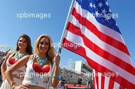 Grid girls. 17.11.2013. Formula 1 World Championship, Rd 18, United States Grand Prix, Austin, Texas, USA, Race Day.