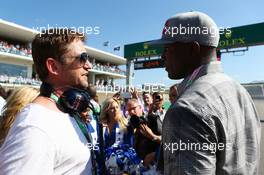 Gerard Butler (GBR) Actor on the grid. 17.11.2013. Formula 1 World Championship, Rd 18, United States Grand Prix, Austin, Texas, USA, Race Day.