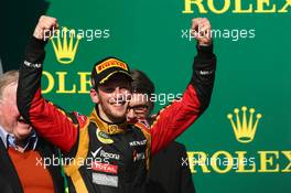 2nd place Romain Grosjean (FRA) Lotus F1 Team. 17.11.2013. Formula 1 World Championship, Rd 18, United States Grand Prix, Austin, Texas, USA, Race Day.