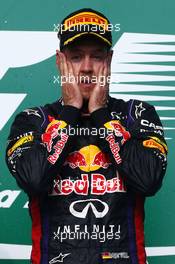 1st place Sebastian Vettel (GER) Red Bull Racing. 17.11.2013. Formula 1 World Championship, Rd 18, United States Grand Prix, Austin, Texas, USA, Race Day.