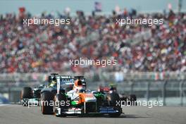 Paul di Resta (GBR) Sahara Force India VJM06. 17.11.2013. Formula 1 World Championship, Rd 18, United States Grand Prix, Austin, Texas, USA, Race Day.