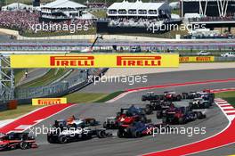 The start of the race. 17.11.2013. Formula 1 World Championship, Rd 18, United States Grand Prix, Austin, Texas, USA, Race Day.