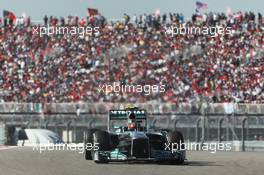 Lewis Hamilton (GBR) Mercedes AMG F1 W04. 17.11.2013. Formula 1 World Championship, Rd 18, United States Grand Prix, Austin, Texas, USA, Race Day.