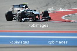 Esteban Gutierrez (MEX) Sauber C32. 17.11.2013. Formula 1 World Championship, Rd 18, United States Grand Prix, Austin, Texas, USA, Race Day.