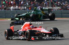 Jules Bianchi (FRA) Marussia F1 Team MR02. 17.11.2013. Formula 1 World Championship, Rd 18, United States Grand Prix, Austin, Texas, USA, Race Day.
