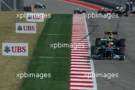Lewis Hamilton (GBR) Mercedes AMG F1 W04. 17.11.2013. Formula 1 World Championship, Rd 18, United States Grand Prix, Austin, Texas, USA, Race Day.
