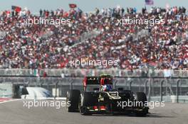 Romain Grosjean (FRA) Lotus F1 E21. 17.11.2013. Formula 1 World Championship, Rd 18, United States Grand Prix, Austin, Texas, USA, Race Day.