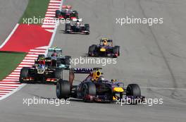 Sebastian Vettel (GER), Red Bull Racing  17.11.2013. Formula 1 World Championship, Rd 18, United States Grand Prix, Austin, Texas, USA, Race Day.