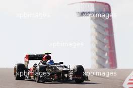 Romain Grosjean (FRA) Lotus F1 E21. 17.11.2013. Formula 1 World Championship, Rd 18, United States Grand Prix, Austin, Texas, USA, Race Day.
