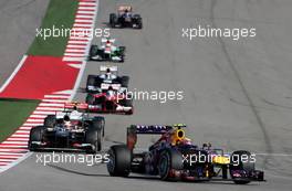 Mark Webber (AUS), Red Bull Racing  17.11.2013. Formula 1 World Championship, Rd 18, United States Grand Prix, Austin, Texas, USA, Race Day.