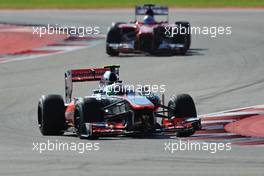 Sergio Perez (MEX) McLaren MP4-28. 17.11.2013. Formula 1 World Championship, Rd 18, United States Grand Prix, Austin, Texas, USA, Race Day.