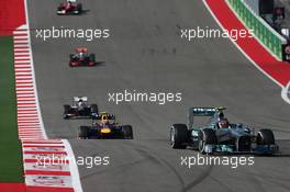 Lewis Hamilton (GBR) Mercedes AMG F1 W04. 17.11.2013. Formula 1 World Championship, Rd 18, United States Grand Prix, Austin, Texas, USA, Race Day.