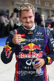 Pole for Sebastian Vettel (GER) Red Bull Racing. 16.11.2013. Formula 1 World Championship, Rd 18, United States Grand Prix, Austin, Texas, USA, Qualifying Day.