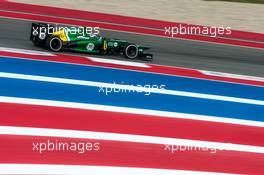Giedo van der Garde (NLD) Caterham CT03. 16.11.2013. Formula 1 World Championship, Rd 18, United States Grand Prix, Austin, Texas, USA, Qualifying Day.