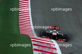 Sergio Perez (MEX) McLaren MP4-28. 16.11.2013. Formula 1 World Championship, Rd 18, United States Grand Prix, Austin, Texas, USA, Qualifying Day.