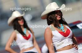 Grid Girls 17.11.2013. Formula 1 World Championship, Rd 18, United States Grand Prix, Austin, Texas, USA, Race Day.